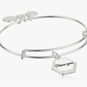 Alex and Ani I Love You silver bracelet